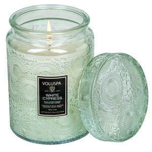 Voluspa White Cypress Large Jar Candle